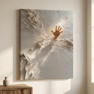 Take Courage canvas print hanging on a wall