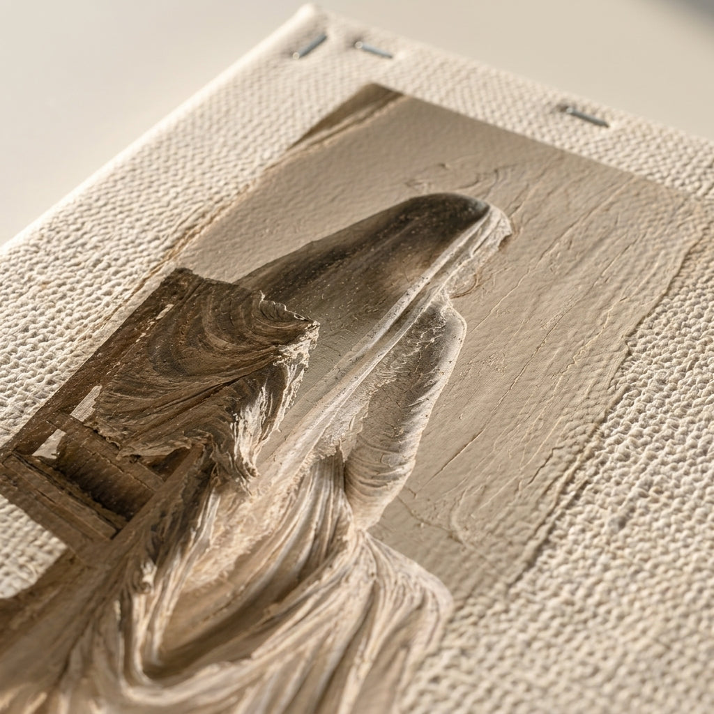 Close-up of the cotton canvas weave texture