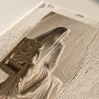 Close-up of the cotton canvas weave texture