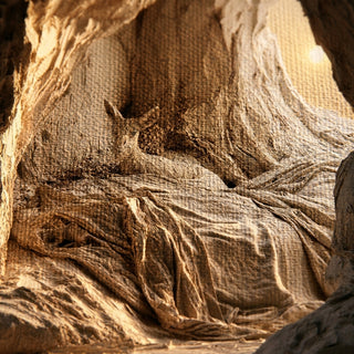 Close-up of the cotton canvas weave texture